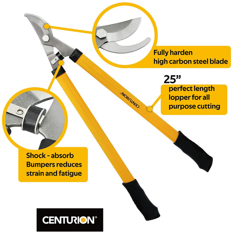 Centurion 497 3 Piece Deluxe Tool Set w/ Bypass Lopper, Hedge Shear, and Pruner