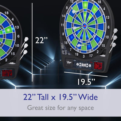 Viper 42-0003 Ion Electronic Dartboard w/ 48 Games, Up to 8 Players, Blue/Green