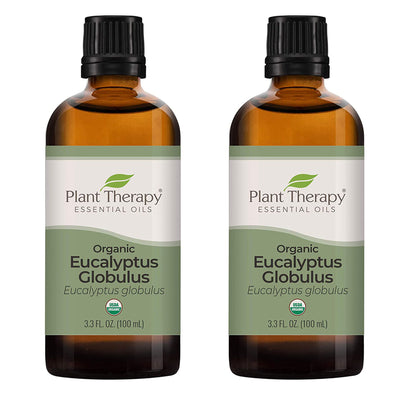 Plant Therapy Aroma 3.3 Oz Essential Oil Organic Eucalyptus Globulus (2 Pack)