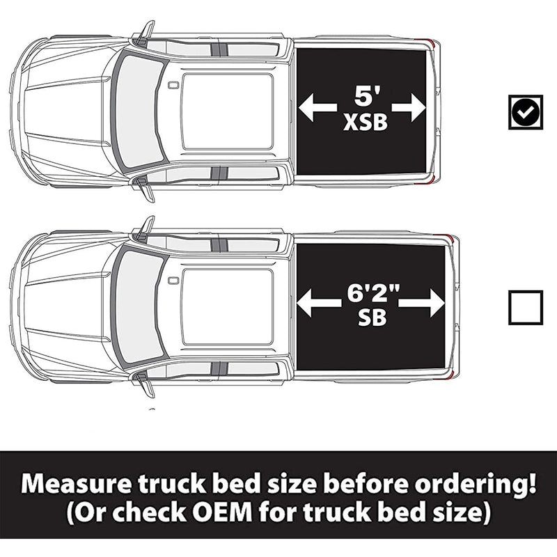 LEER Hard Quad Folding Tonneau Cover for 2016+ Toyota Tacoma w/ 5 Ft Bed & Track