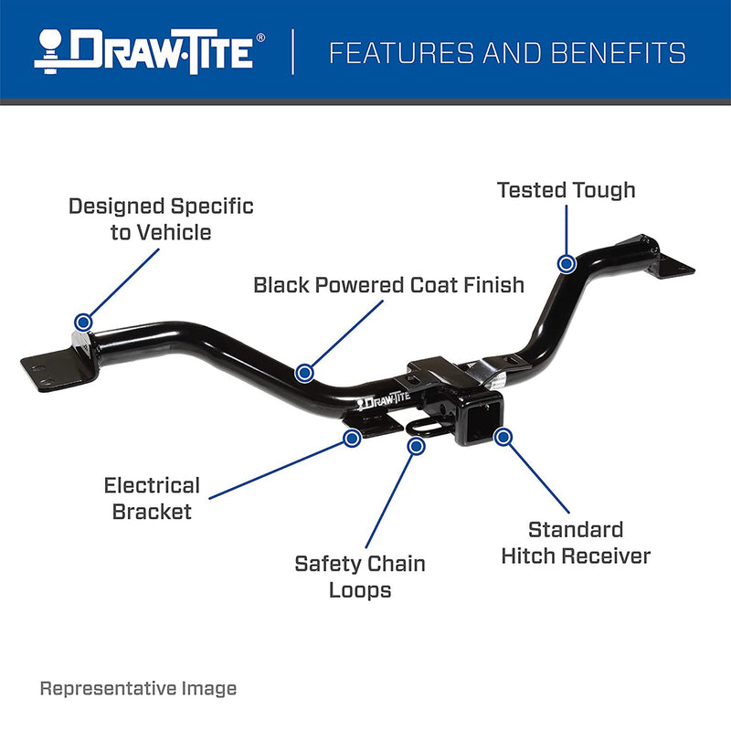Draw-Tite Class III Trailer Hitch with 2 Inch Square Receiver for Cadillac SRX