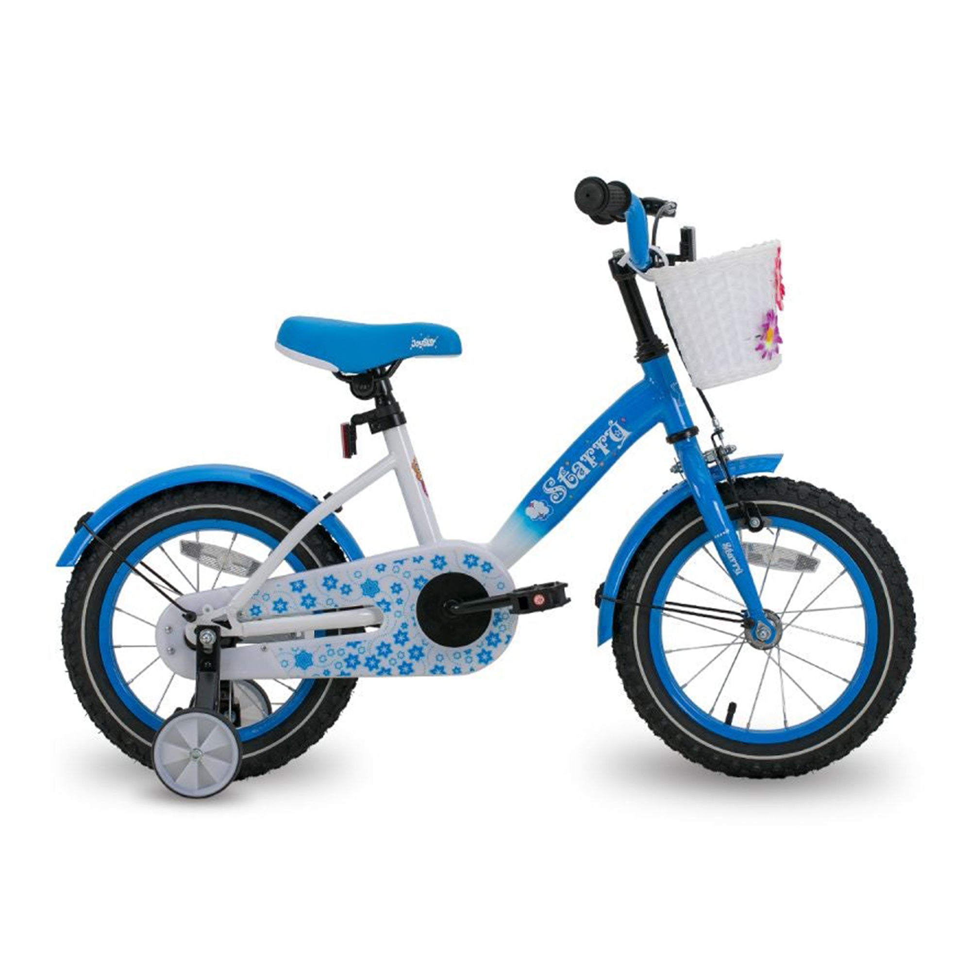 Joystar Starry 16" Kids Bike Ages 4-7 w/Training Wheels & Basket, Blue(Open Box) - VMInnovations