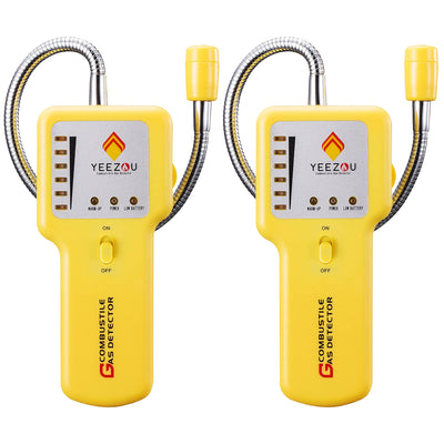 Techamor Y201 Portable Battery Power Methane Combustible Gas Detector (2 Pack)