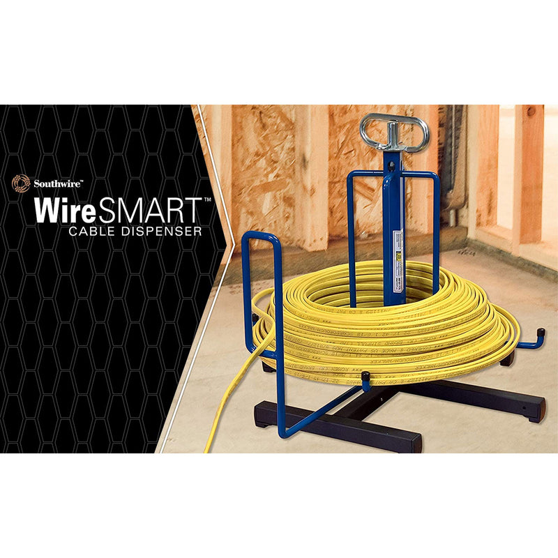 Southwire MH8110 WireSmart Mountable Cable Dispenser with Carrying Handle, Black