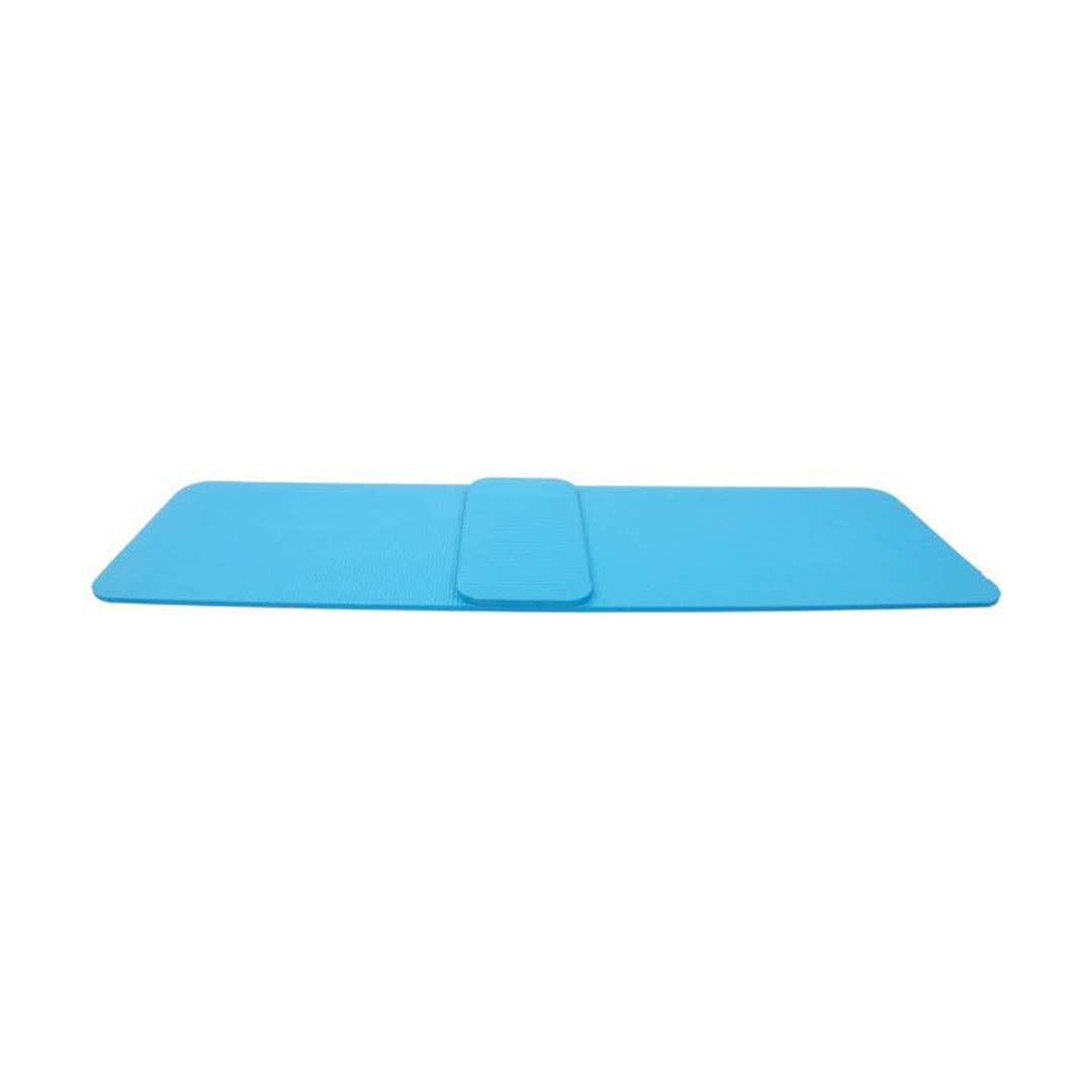 BalanceFrom Fitness GoYoga+ 71x24in Exercise Yoga Mat w/Knee Pad & Strap, Blue - VMInnovations