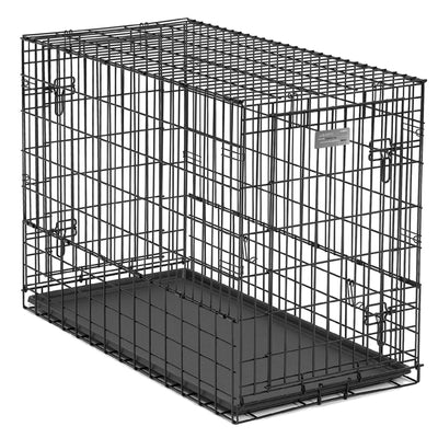 MidWest Homes for Pets Side By Side Double Door SUV Dog Pet Crate with Drop Pan
