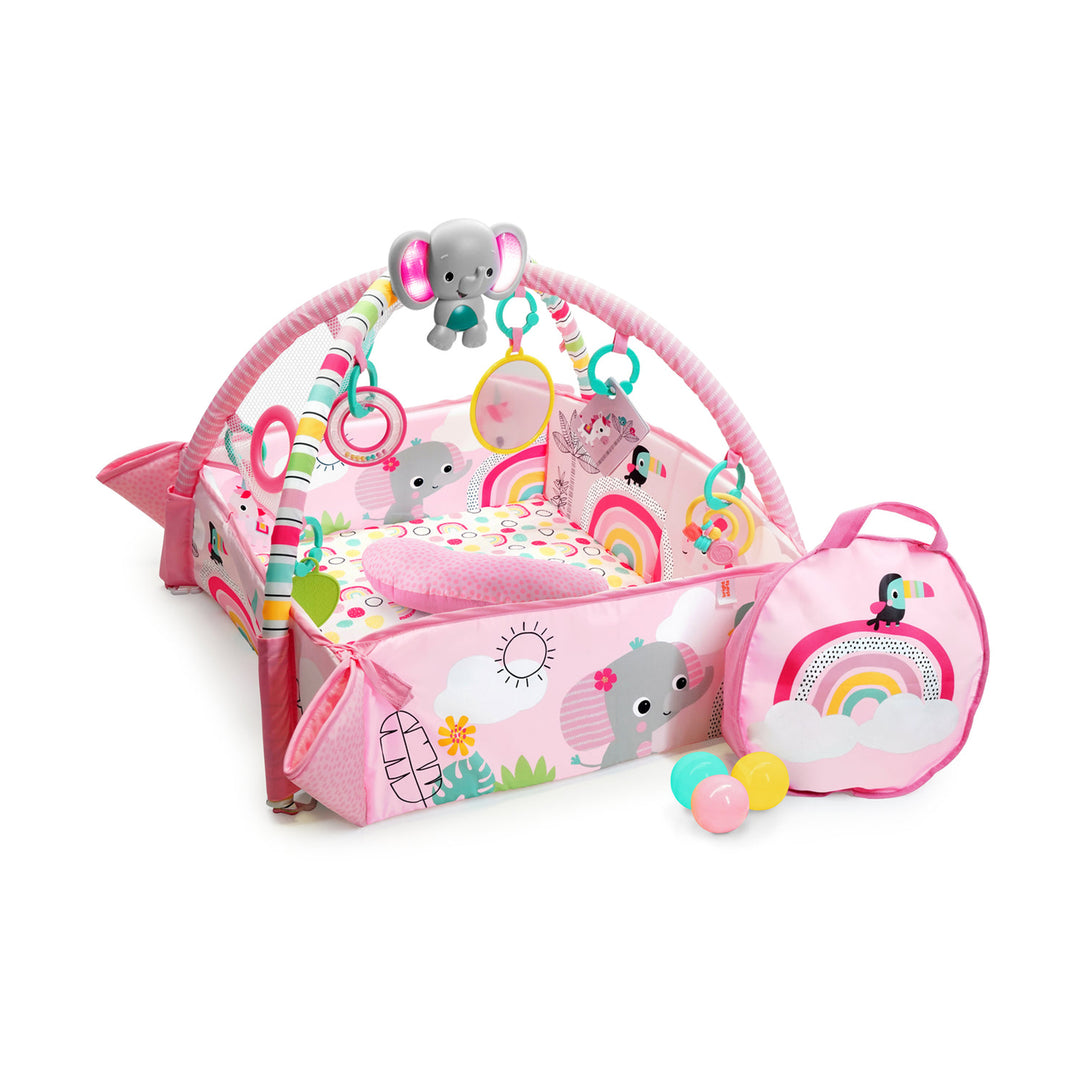 Bright Starts 5 in 1 Your Way Play Baby Activity Gym Ball Pit, Rainbow Tropics - VMInnovations