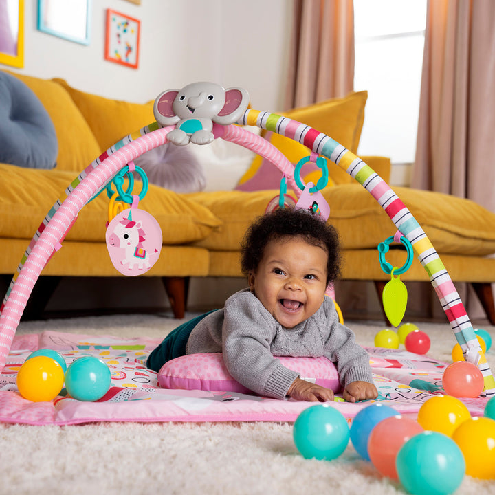 Bright Starts 5 in 1 Your Way Play Baby Activity Gym Ball Pit, Rainbow Tropics - VMInnovations