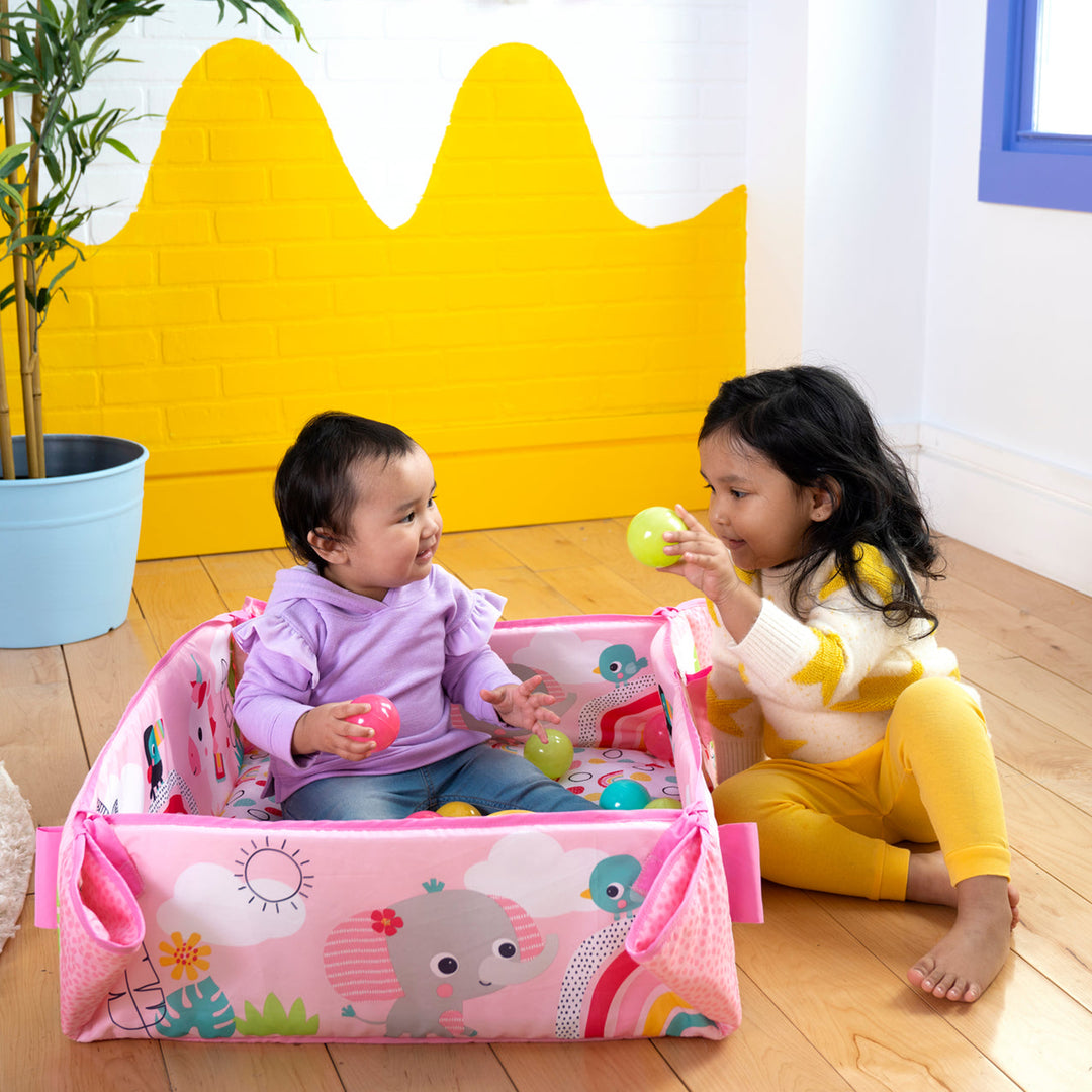 Bright Starts 5 in 1 Your Way Play Baby Activity Gym Ball Pit, Rainbow Tropics - VMInnovations