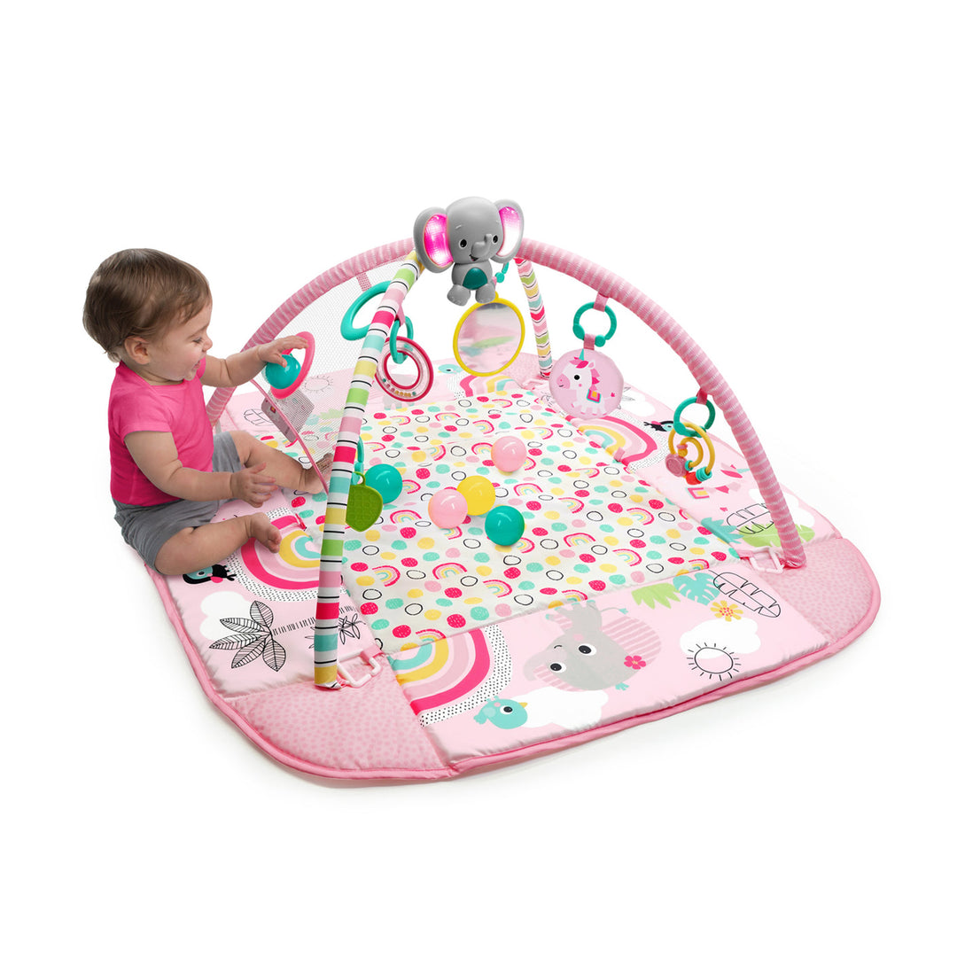 Bright Starts 5 in 1 Your Way Play Baby Activity Gym Ball Pit, Rainbow Tropics - VMInnovations