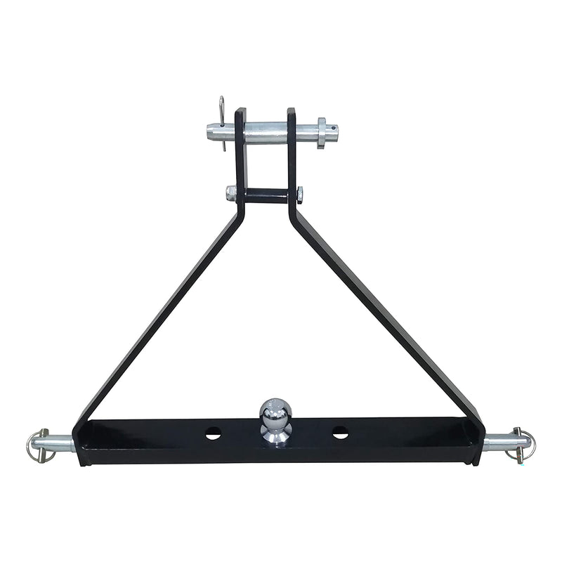 Field Tuff FTF-013PTH 3 Point Triangle Frame Lawn Tractor Trailer Hitch, Black