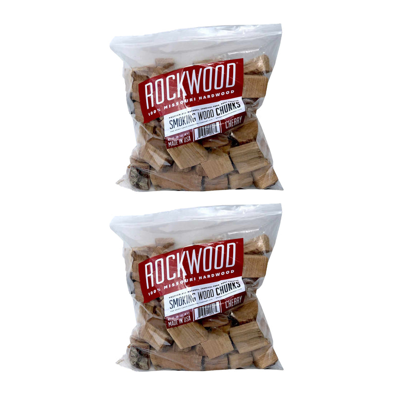 Rockwood Missouri 3-5lb Hardwood Low & Slow Smoking Wood Chunks, Cherry (2 Pack)