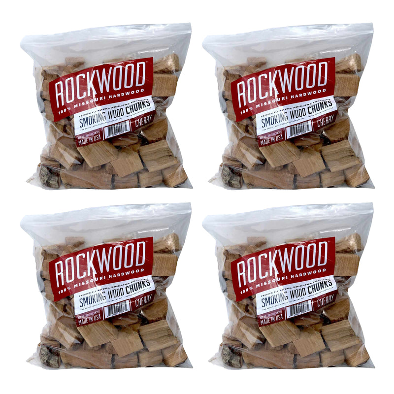 Rockwood Missouri 3-5lb Hardwood Low & Slow Smoking Wood Chunks, Cherry (4 Pack)