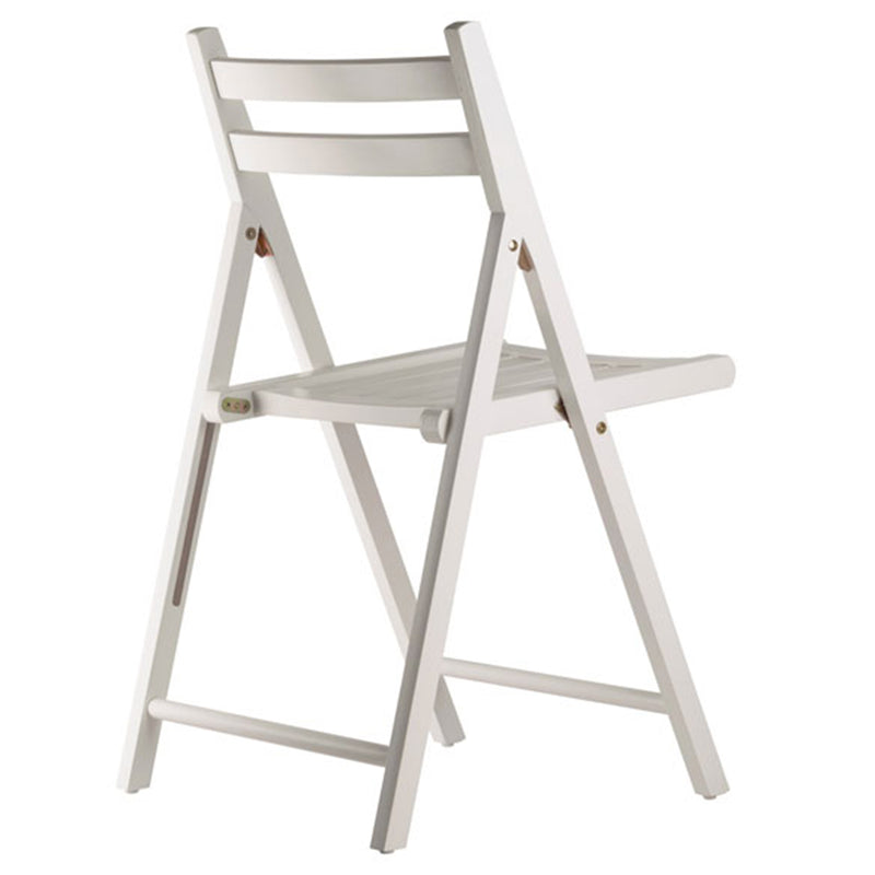 Winsome Robin Fully Assembled Solid Wood Slatted Folding Chairs, Set of 4, White