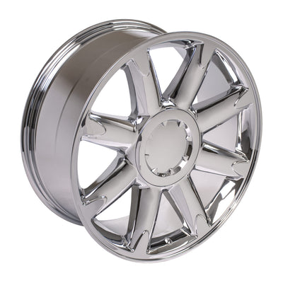 OE Wheels CV85 20 x 8.5 Inch Chrome Denali Style Wheel Rim for Chevy Silverado