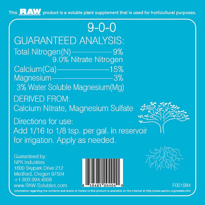 NPK Industries RAW Calcium and Magnesium Supplement for Hydroponics, 2 Pounds