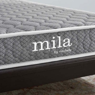 Modway Mila 6 Inch Thick Dual Layer Responsive Firm Memory Foam Mattress, Twin