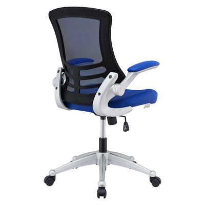 Modway Attainment Mesh Vinyl Office Chair, Adjustable from 18 to 22 Inches, Blue