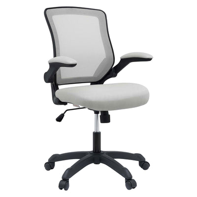 Modway Veer Mesh Fabric Office Chair, Adjustable from 17.5 to 21.5 Inches, Gray