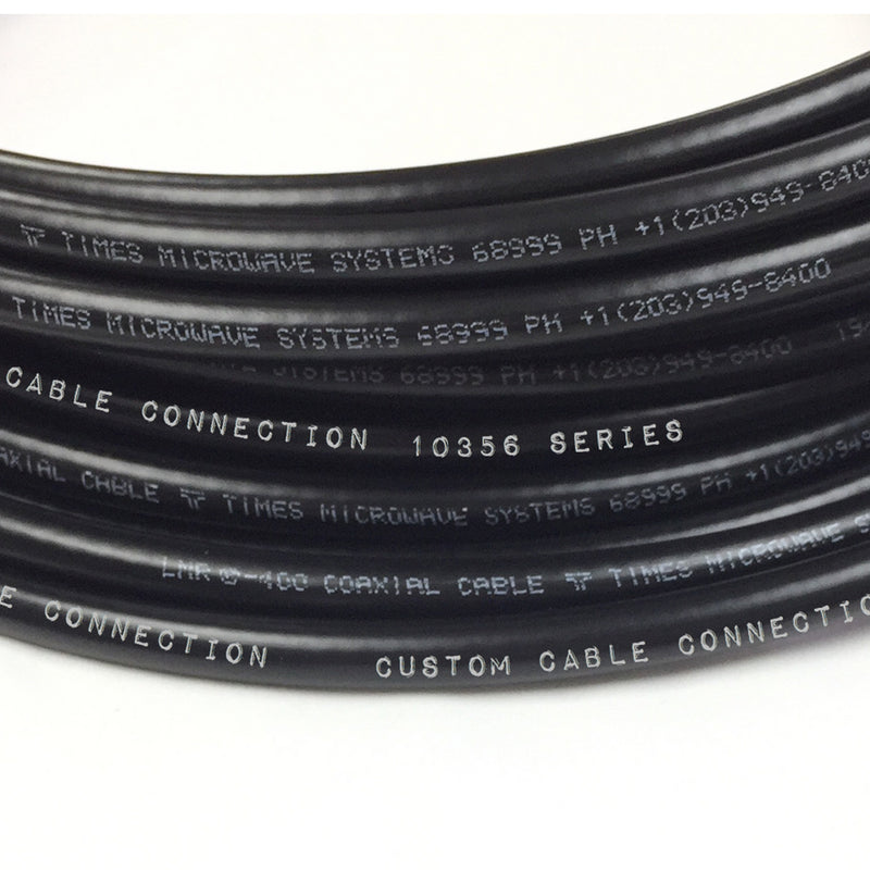 Custom Cable Connection 15 Foot Male to Female Low Loss Cable for Outdoor Use