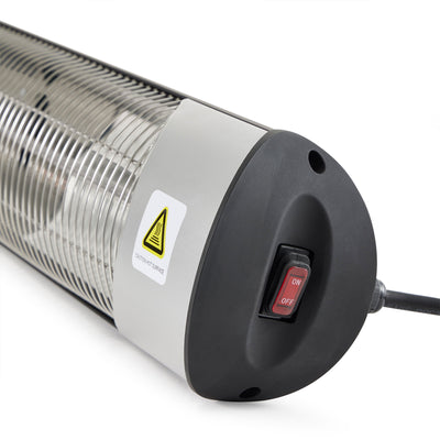 HeatMate HME-GD15 Electric Graphite Outdoor Patio Heater with Remote (Open Box)