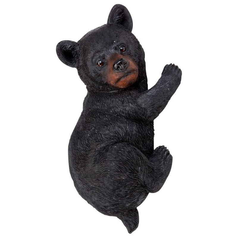 Bits and Pieces Bear Cub Up a Tree Animal Garden Tree Hugger, 13.25 x 8 x 8 Inch