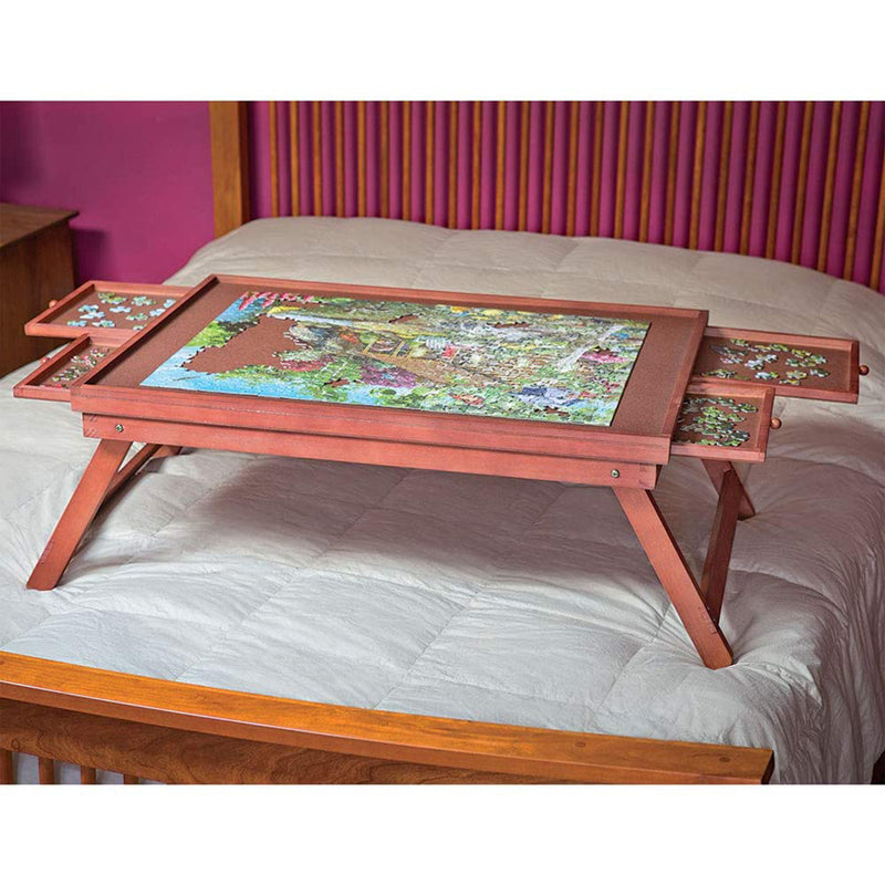 Bits and Pieces 1000 Piece Jigsaw Puzzle Plateau Lounger Table with Legs & Cover