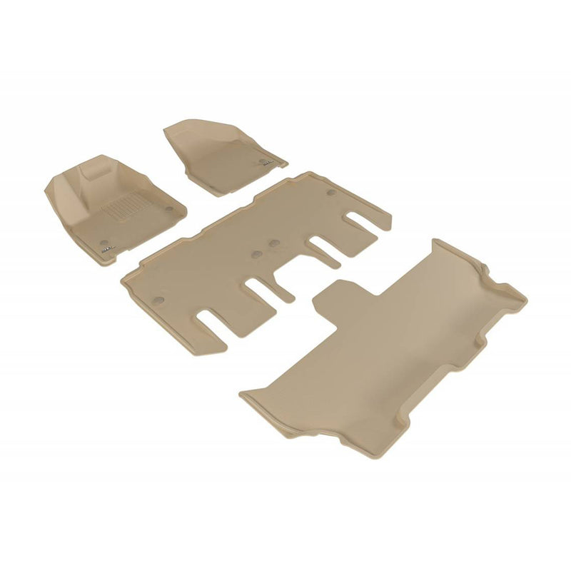 3D MAXpider Kagu Complete Floor Mat Liner Set, Chrysler Pacifica/Voyager, Tan