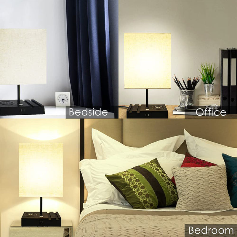 Banord 16 Inch LED Table Lamp with 3 Level Brightness Dimmable Bulb and USB Port