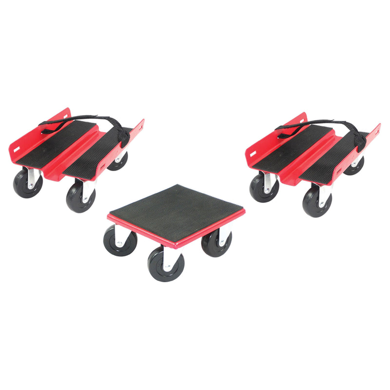 Extreme Max 5800.2000 Economy Steel Snowmobile Dolly System w/ Nylon Wheels, Red
