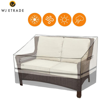 WJ-X3 Waterproof Outdoor Patio Loveseat and Sofa Furniture Cover, Beige/Grey
