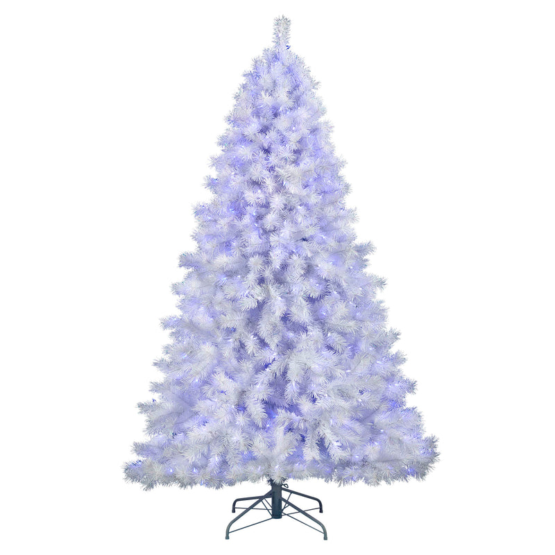 Treetopia Hanukkah White 7 Foot Artificial Prelit LED Celebration Tree w/ Stand