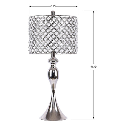 Grandview Gallery 26.5 Inch Tall Modern Table Lamps, Crystalline (Set of 2)
