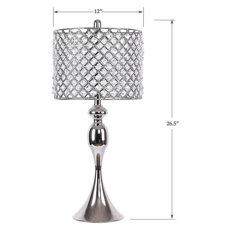 Grandview Gallery 26.5 Inch Tall Modern Table Lamps, Crystalline (Set of 2)