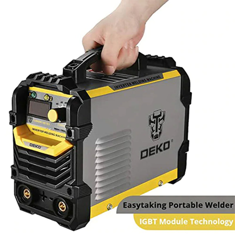 DEKO DKUS-MMA-160A Portable Handheld MMA Arc Welding Machine, Yellow & Black
