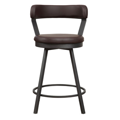 Homelegance Appert Collection 24 Inch Swiveling Counter Stool, Set of 2, Brown