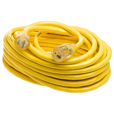 Southwire 50 Foot 20 Amp Weather Resistant Electrical Extension Cord, Yellow