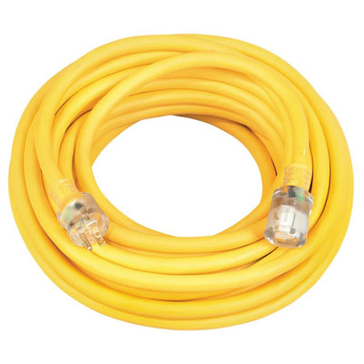 Southwire 50 Foot 15 Amp Weather Resistant Electrical Extension Cord, Yellow
