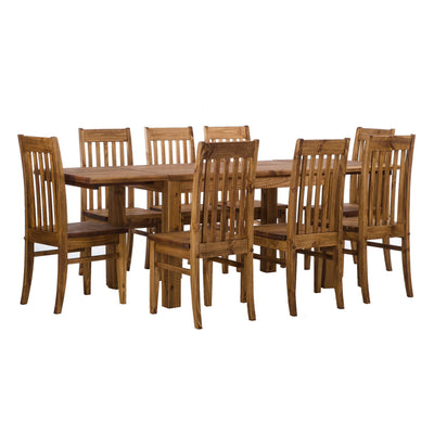 TableChamp Solid Brazilian Pine Wood Dining Table, 55.1 x 31.5 In, Pine Finish