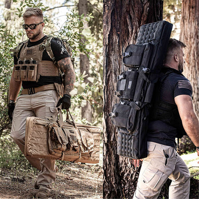 Tacticon Armament Battle Bag 42 Inch Tactical Gear Double Carrying Bag, Black