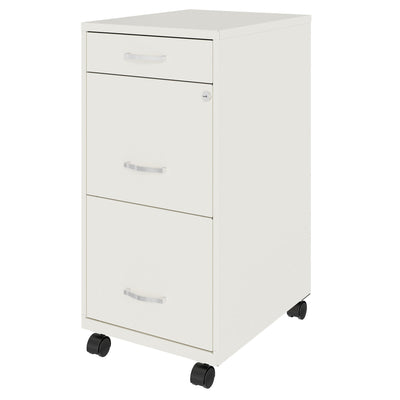 Space Solutions 18 Inch Wide 3 Drawer Mobile Cabinet for Office (Open Box)