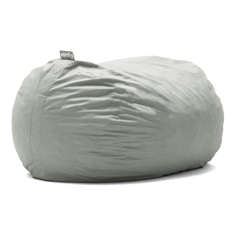 Big Joe Fuf XL Shredded Foam Beanbag Chair with Removable Cover, Fog Lenox