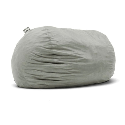 Big Joe Fuf XXL Shredded Foam Beanbag Chair with Removable Cover, Fog Lenox