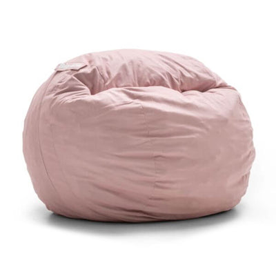 Big Joe Fuf Medium Shredded Foam Beanbag Chair with Removable Cover, Rose Lenox