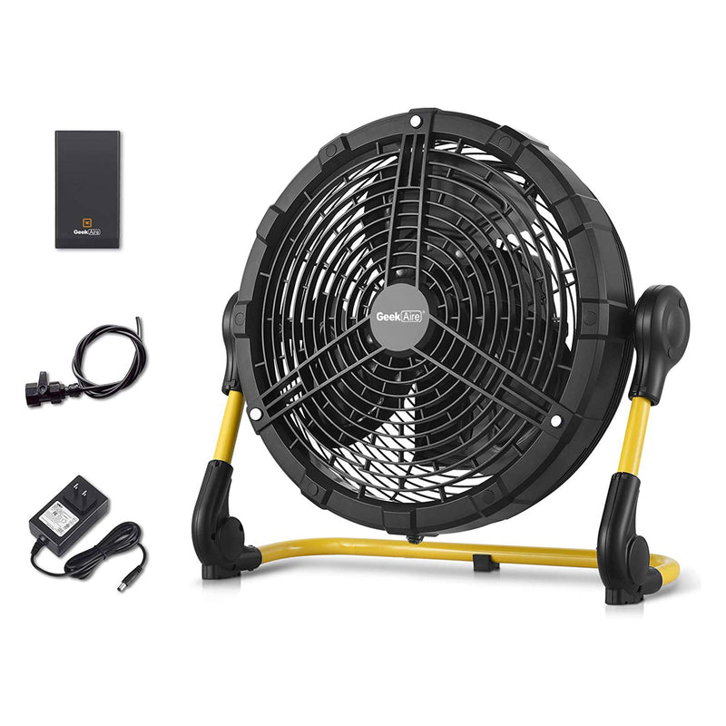Geek Aire CF200M Outdoor 16 Inch USB Rechargeable Battery Powered Misting Fan