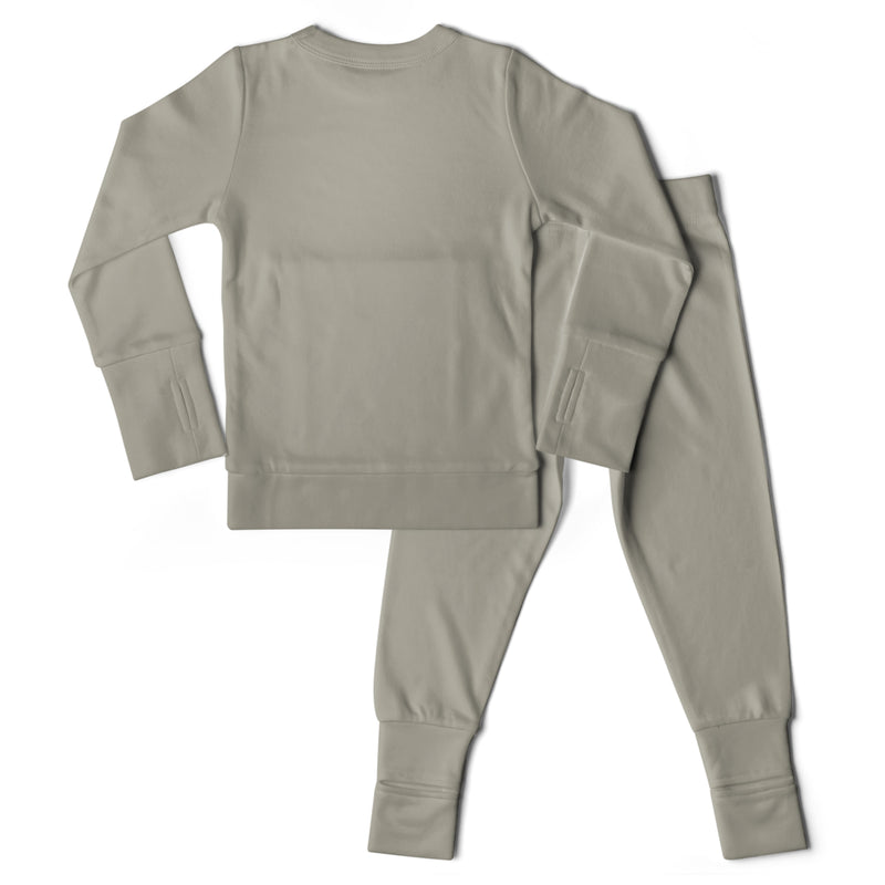 Goumikids Unisex Toddler Loungewear Organic Sleeper Clothes Pajama Set, 3T Moss