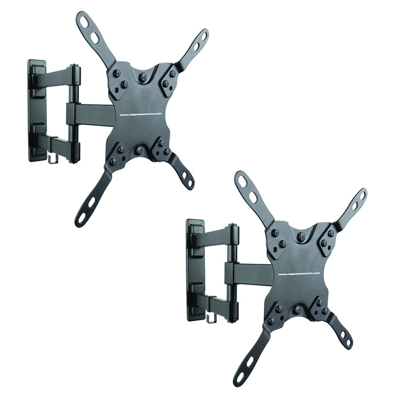 Nippon America Adjustable Flat Screen Panel Television TV Wall Mount (2 Pack)