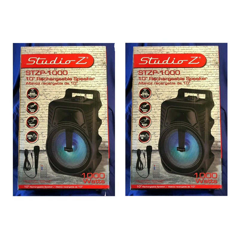 Studio Z 6.5-Inch Rechargeable Speaker Woofer with USB Music Stream (2 Pack)