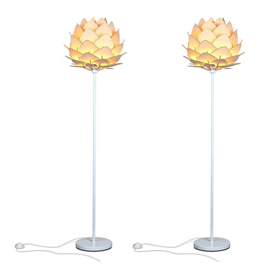 Brightech Artichoke Design Unique 68 Inch Free Standing Pole Floor Lamp (2 Pack)