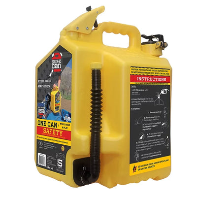 SureCan SUR5SFD2 5 Gallon Spill Free Type II Self Venting Diesel Safety Can